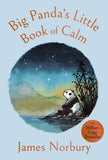 Book cover of 'Big Panda's Little Book of Calm' by James Norbury with a panda illustration and starry night background.