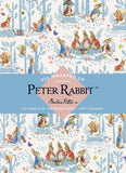 Peter Rabbit wrapping paper set with illustrations of rabbits in a forest setting.