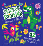 first fun sticker painting animals friends 9781641243308