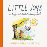Book cover of 'Little Joys' by Anna-Laura Sullivan with a child and bear illustration.