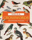 Book cover with birds illustration and 'Mega Crosswords' text