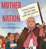 Book cover of 'Mother of the Nation' featuring a woman holding a sign with text and a crowd in the background.