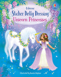 Book cover of 'Sticker Dolly Dressing Unicorn Princesses' with a princess and unicorn illustration.