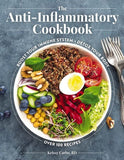 Book cover of 'The Anti-Inflammatory Cookbook' with a bowl of salad on a textured background.