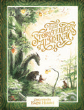 Book cover of 'The Storyteller's Almanac' with a dragon and child in a forest, featuring Elise Hurst's name.