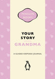 Penguin Books 'Your Story Grandma' guided keepsake journal with penguin design on a pink background
