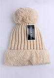 Hat - Wool, with Pom Pom and Fur Trim