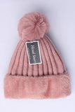 Hat - Wool, with Pom Pom and Fur Trim