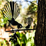 Metalbird Fantail & Baby / Piwakawaka - Large